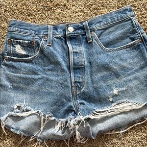 Levi’s Distressed Denim Shorts
